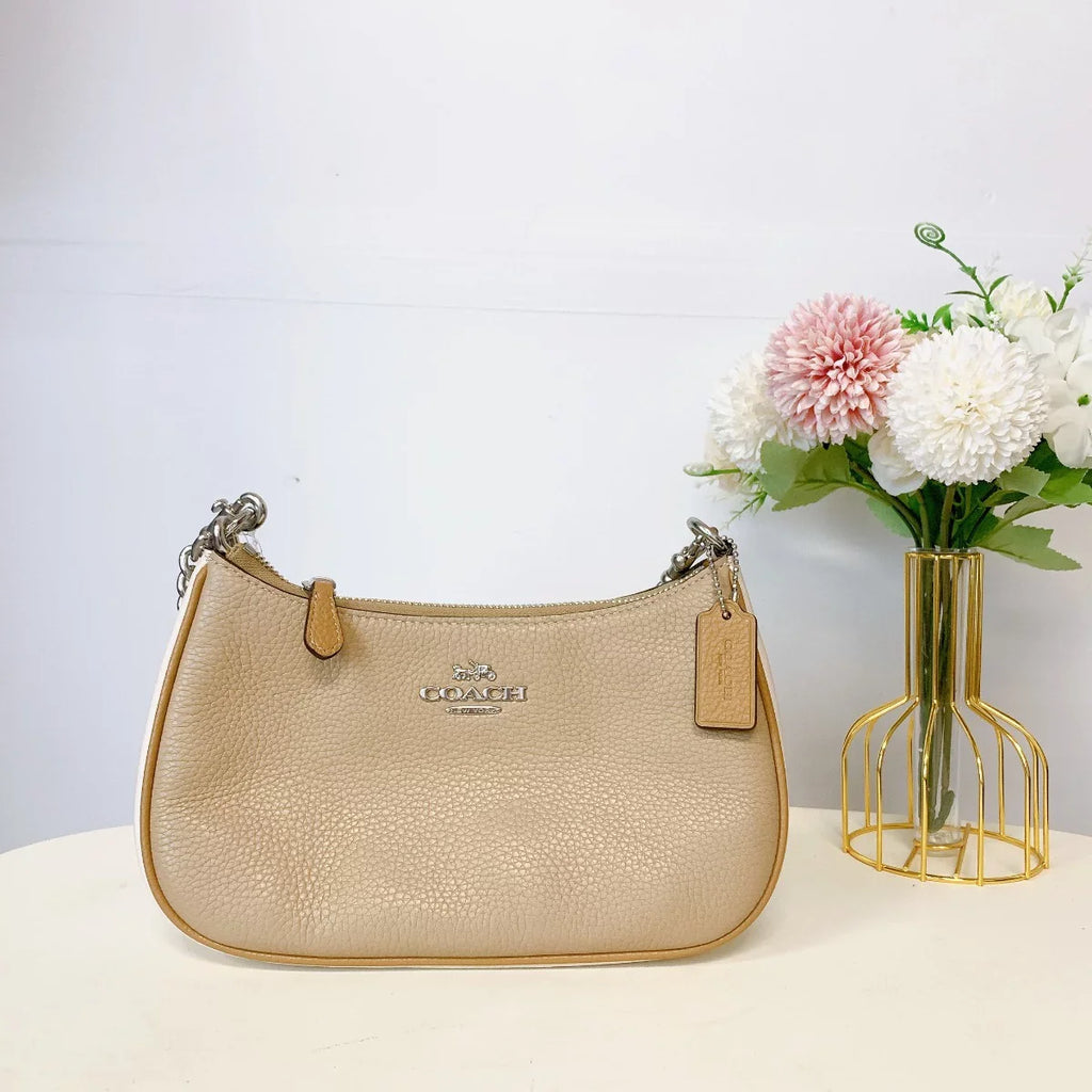 Beige Sandy Shoulder Multi IN Colorblock Bag Teri Coach Silver In CA173