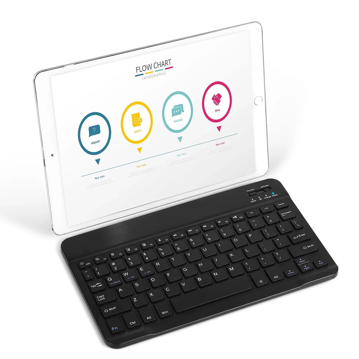 Bluetooth Rechargeable Ergonomic Black Enabled Ultra Combo Bluetooth Pro and Mouse Keyboard Keyboard All - Slim and Axon 30 5G and Mac/Tablet/iPad/PC/Laptop ZTE Onyx Full-dimension Mouse for
