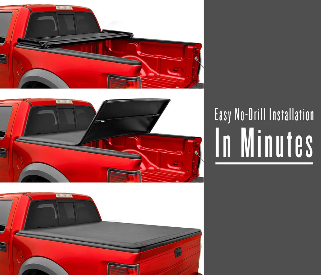 | Ridgeline | 5'4" Cover Truck Compatible Honda 2017-2024 with MaxMate TCH371065 Bed Bed Soft Tri-fold Tonneau (64")