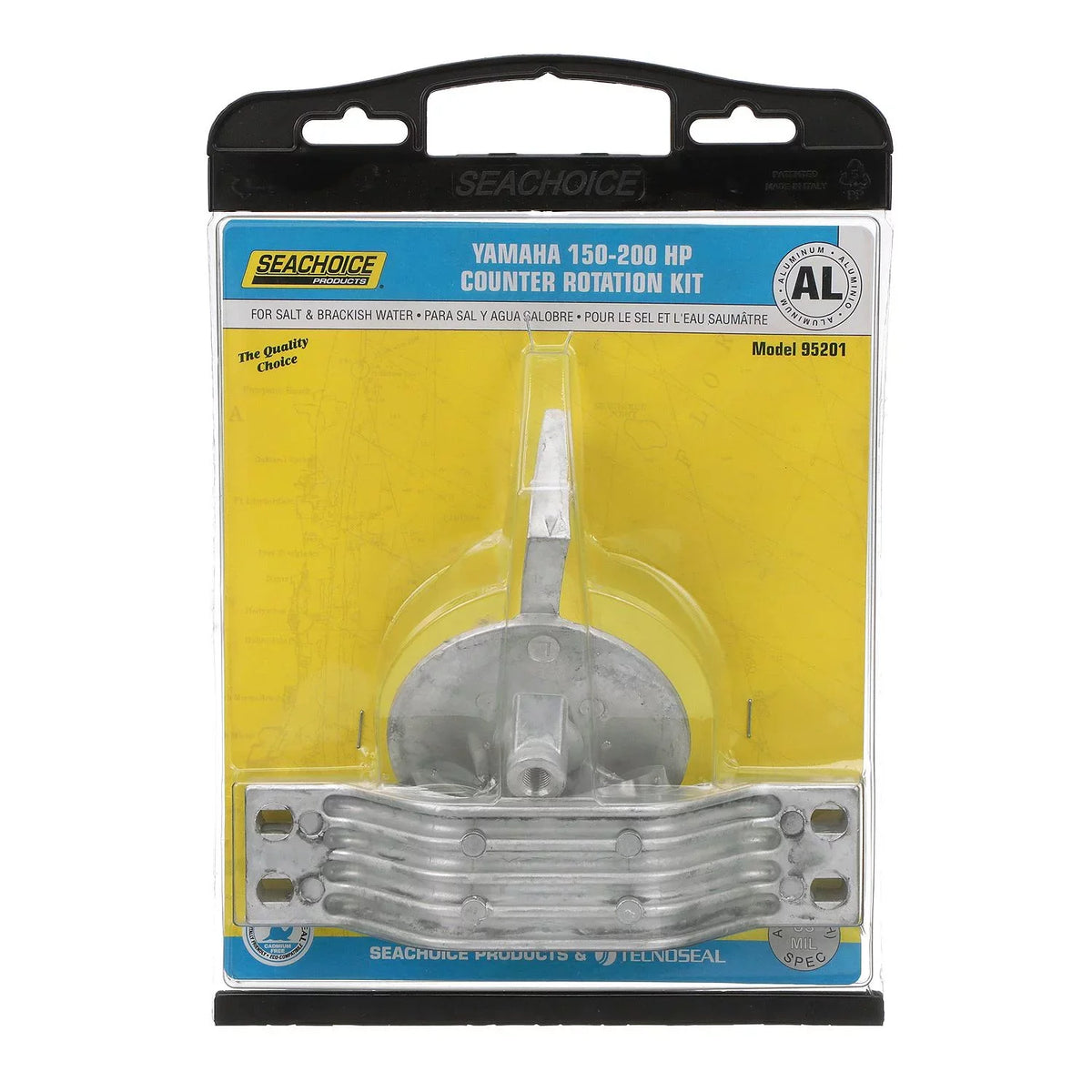 Yamaha Anode Aluminum, Counter Seachoice Cadmium-Free, Rotating, Friendly Kit, 150-200hp Environmentally