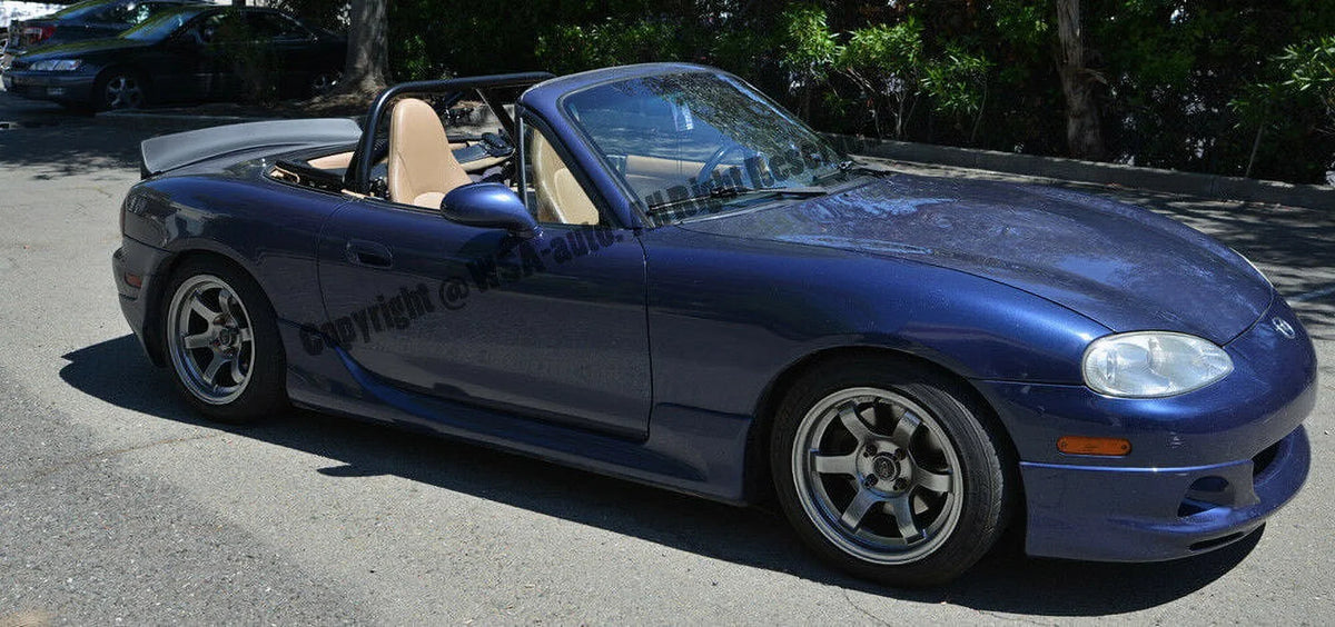 Primer Trunk | MX5 Mazda Lid 1999-2005 Black Spoiler Rear design for Rocket EOS Fiberglass Bunny Miata NB Wing Replacement