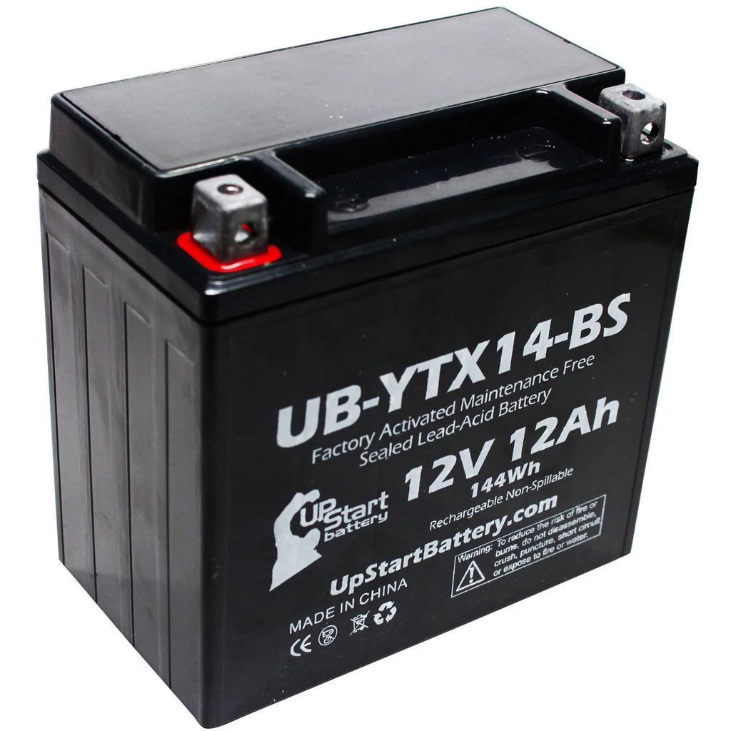 Maintenance 2011 UpStart 4-Pack CC Free, Motorcycle for - Activated, Replacement 12V, UB-YTX14-BS 12AH, 800 Factory GS F800ST, Battery Battery