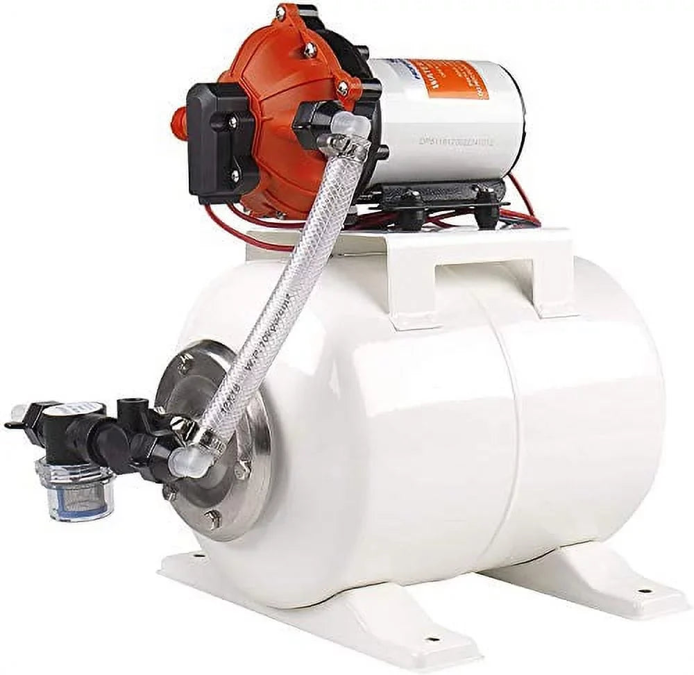 '- 60 SEAFLO Tan Gallon Pump and System liquid PSI, 12V, GPM, Tank 2 Accumulator 5.5