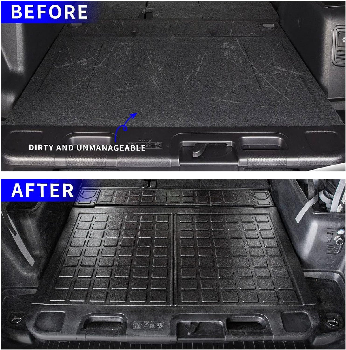 Liner Mat Toyota Accessories Rongtaod Floor Mat Compatible with Trunk + 4 Floor with 2013-2024 Mats Runner Sliding Seats Mats,Fit Cargo Cargo Tray) Trunk 2023 Liner (Trunk 4Runner Mats 5