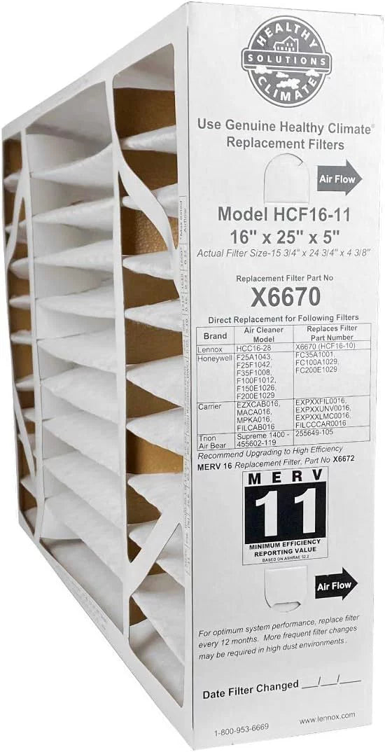 16x25x5 MERV Filter Box 11 Replacement X6670