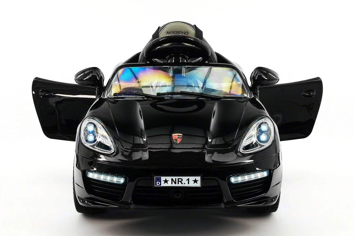 12V Ride-On R/C with Remote Kiddie Car | Metallic Electric Parental Roadster Kids Black