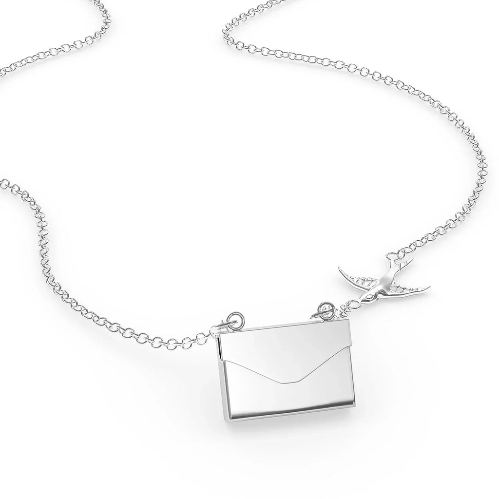 Locket Necklace Pennsylvania Resort Ski in silver Envelope Camelback - Resort a Neonblond Ski