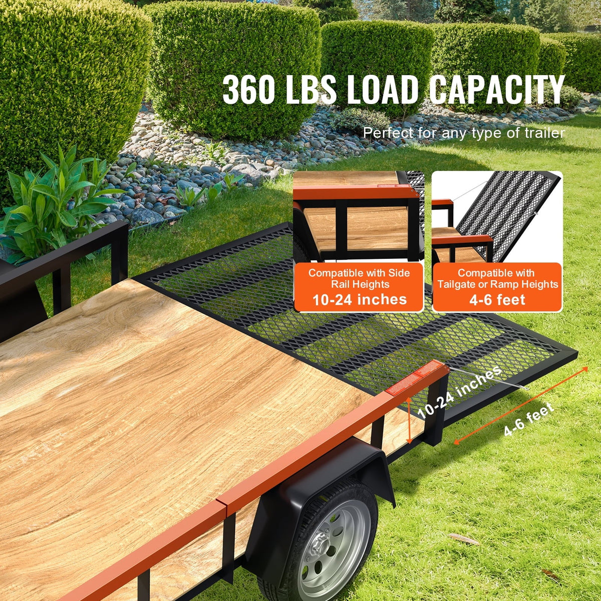 & BENTISM Lift 180 lbs Ramp Trailer Gate Assist Tailgate Utility System Capacity