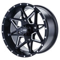 FORCE 2005-2011 14x7 650 Black + Kawasaki 4/137 2.0 Matte for 5.0 ITP Wheel BRUTE Tornado 4x4