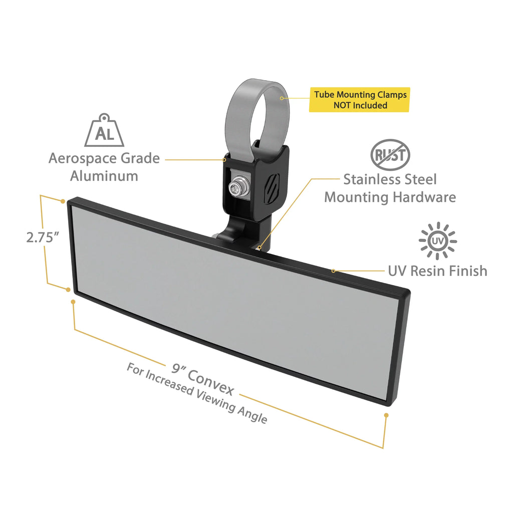 Scosche 1.85” Mirror Panoramic BaseClamp Clamps Tube with PSM21009-185 View 9”