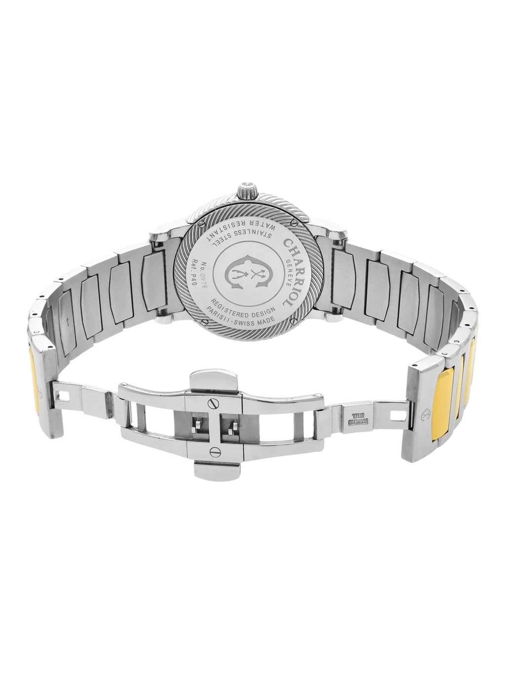 P40SY2.931.001 Watch Dial Steel Silver Unisex Two Charriol Pre-Owned Tone Parisii Quartz