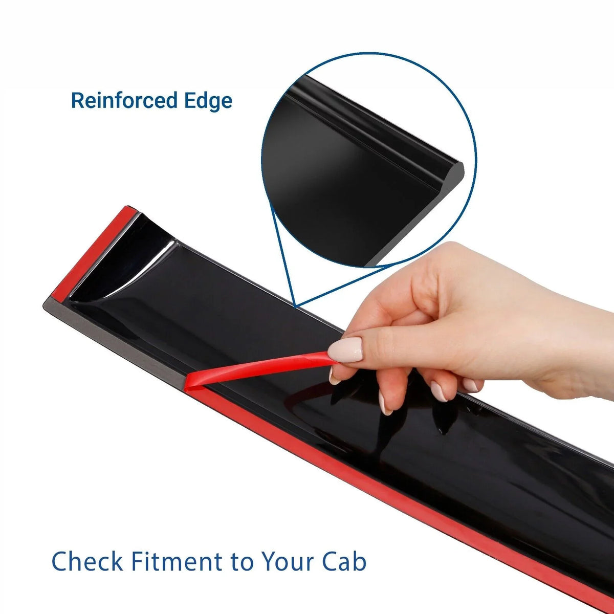 Rain Window Durable Tape-on CLIM Silverado/GMC with Vent Guards Visors, Sierra Cab, 1500 2019-2024 ART Incredibly Compatible Deflectors, Accessories, Truck Crew 419160 4pcs- (Chevy) Window Chevrolet