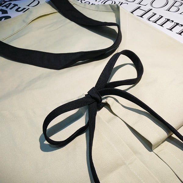 Linen Apron BBQ Bib Sounds Adjustable Cotton Music Energy Kitchen Vitality Sports Pocket Pinafore