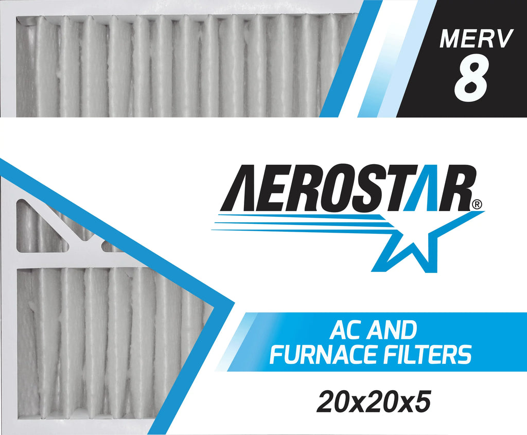 20x20x5, MERV Box 8, Filter, 20x20x5 Air Aerostar Pleated of Carrier Replacement 2