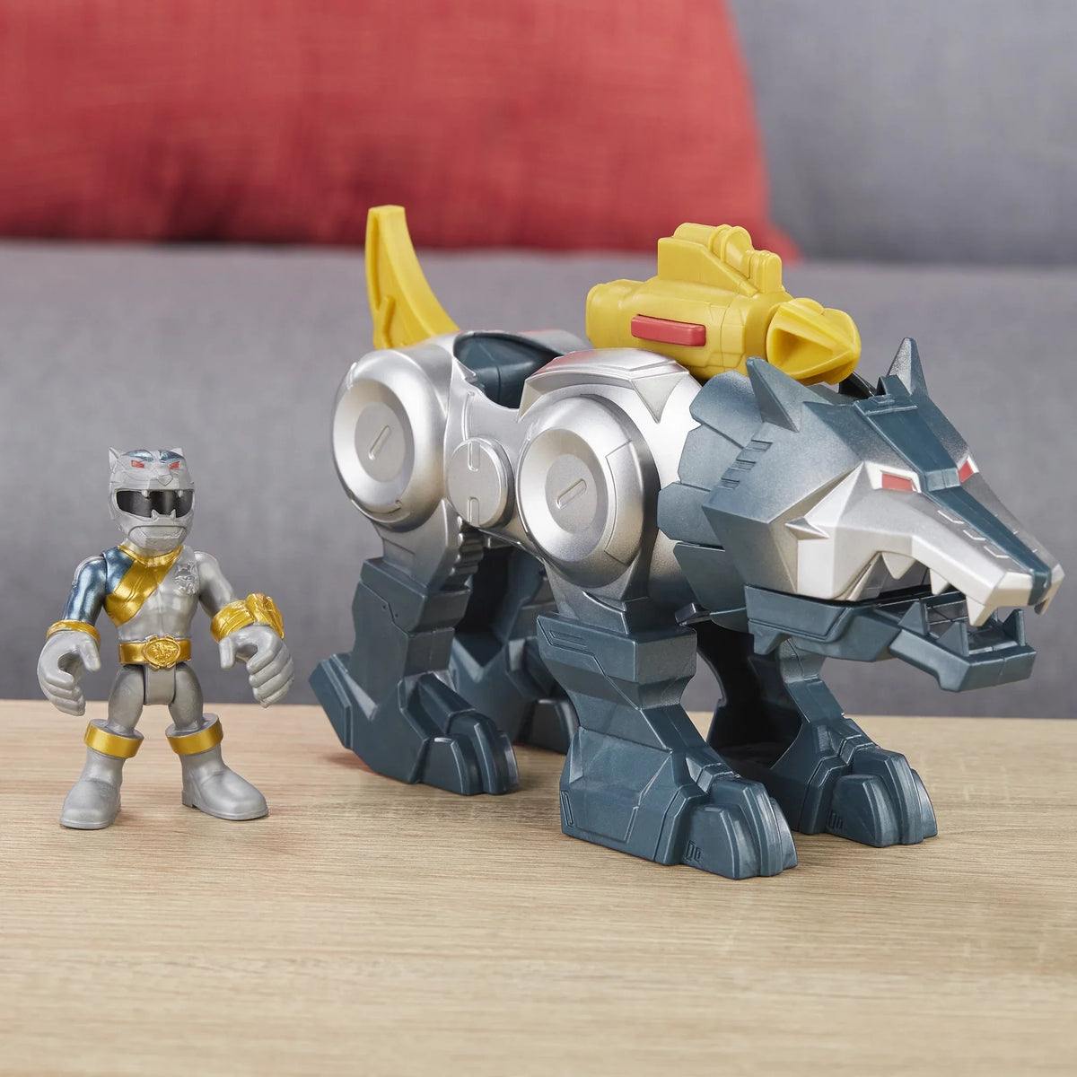 2-Pack Figures Playskool Silver Heroes Zord Ranger Rangers Power and Wolf