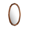 Elegant Geometric Wooden Framed Wall Mirror