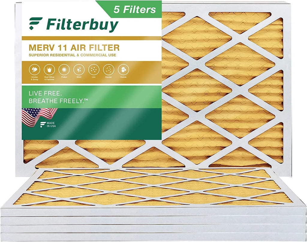 Furnace HVAC MERV Pleated (5-Pack) Filterbuy 24x36x1 Air Filters 11 AC