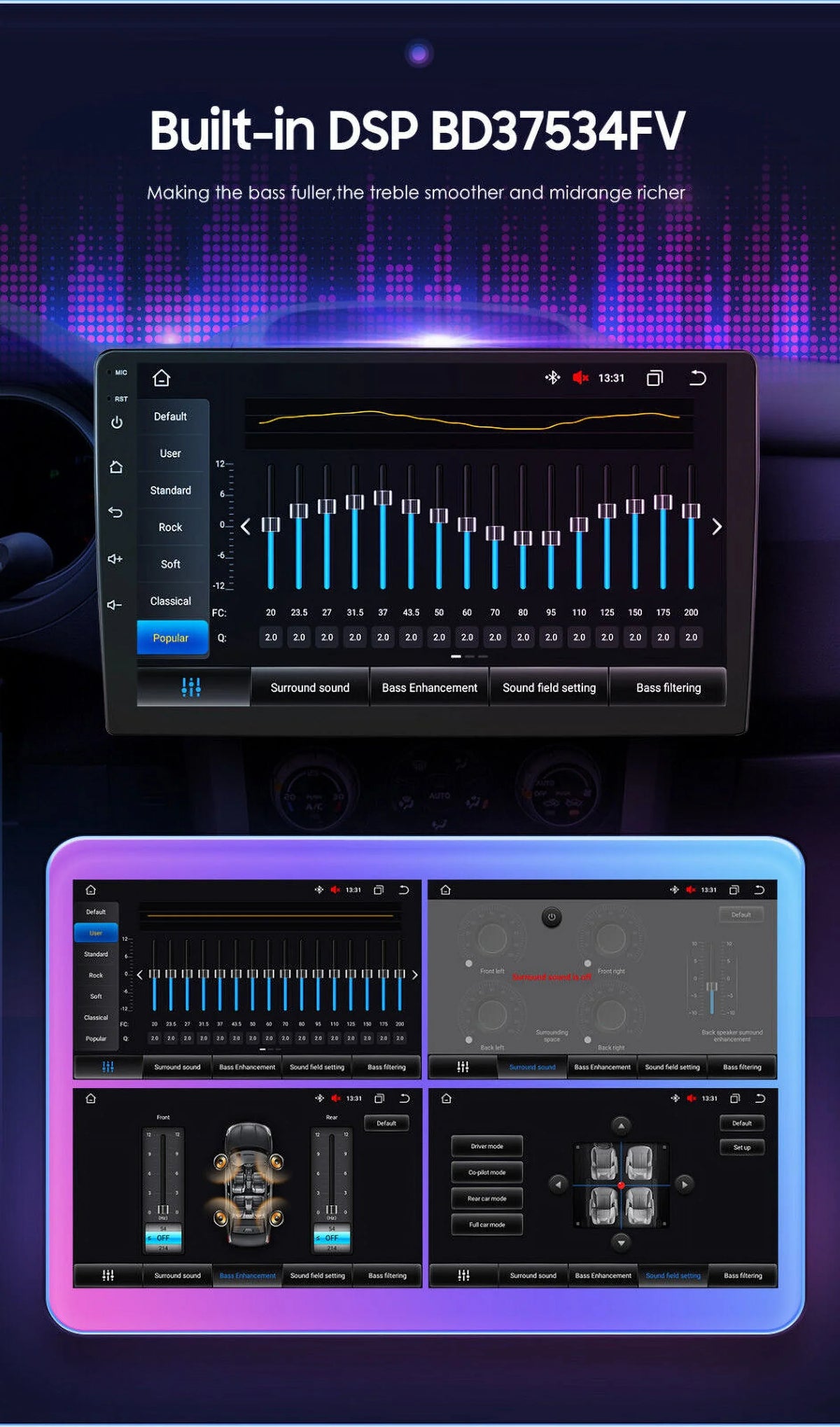IPS climate FM 9inch Toyota 1280*720 Octa Android GPS NAVI Radio Car 4+32GB Carplay Fit Core 2005-2015 Stereo DSP AM Tacoma