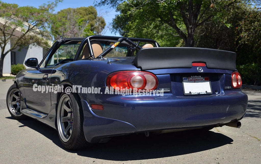 Primer Trunk | MX5 Mazda Lid 1999-2005 Black Spoiler Rear design for Rocket EOS Fiberglass Bunny Miata NB Wing Replacement