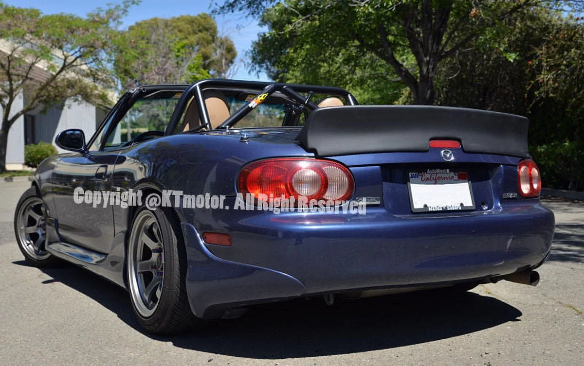 Primer Trunk | MX5 Mazda Lid 1999-2005 Black Spoiler Rear design for Rocket EOS Fiberglass Bunny Miata NB Wing Replacement