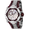Silver Dial Gladiator Quartz & Watch, Womens Burgundy, White Chronograph
