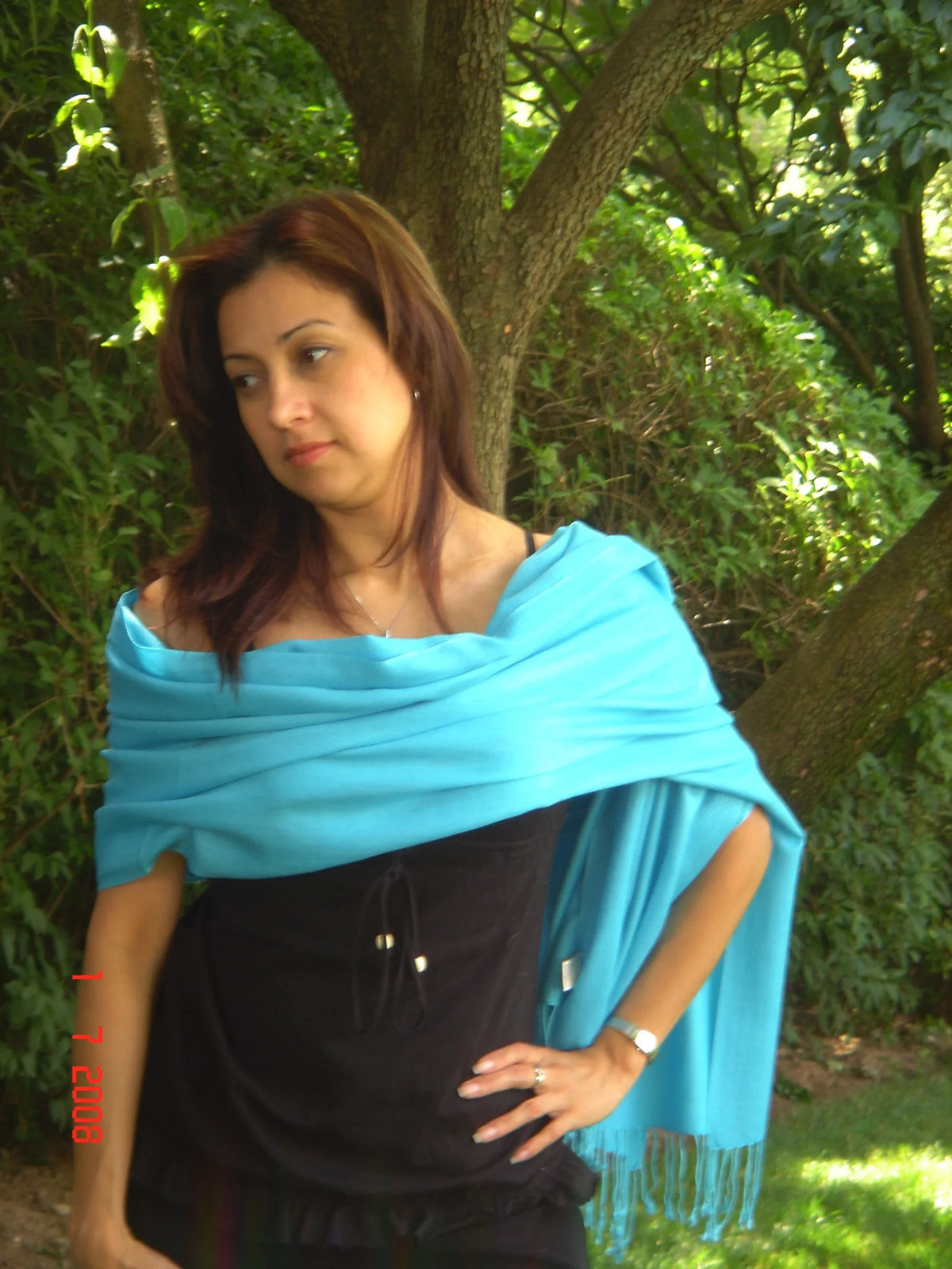 Scarf/Wool/Silk Scarf/Pashmina (Turquoise) Shawl/Cashmere/Cashmere Scarf/Scarves/Shawl/Shawls/Stole/Wrap/Pashmina