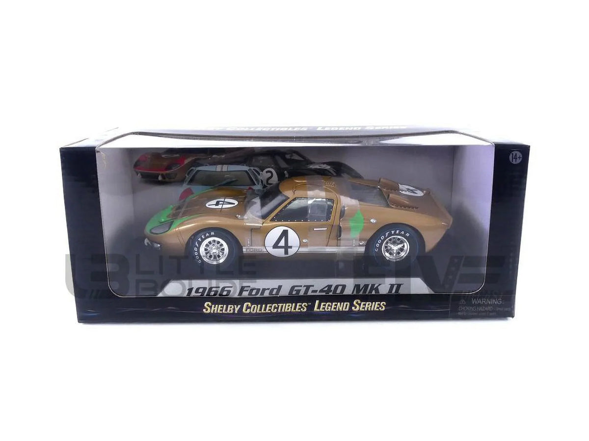 SC414 Gold GT-40 Model 1966 2 Car Shelby 1-18 MK Diecast Collectibles No.4