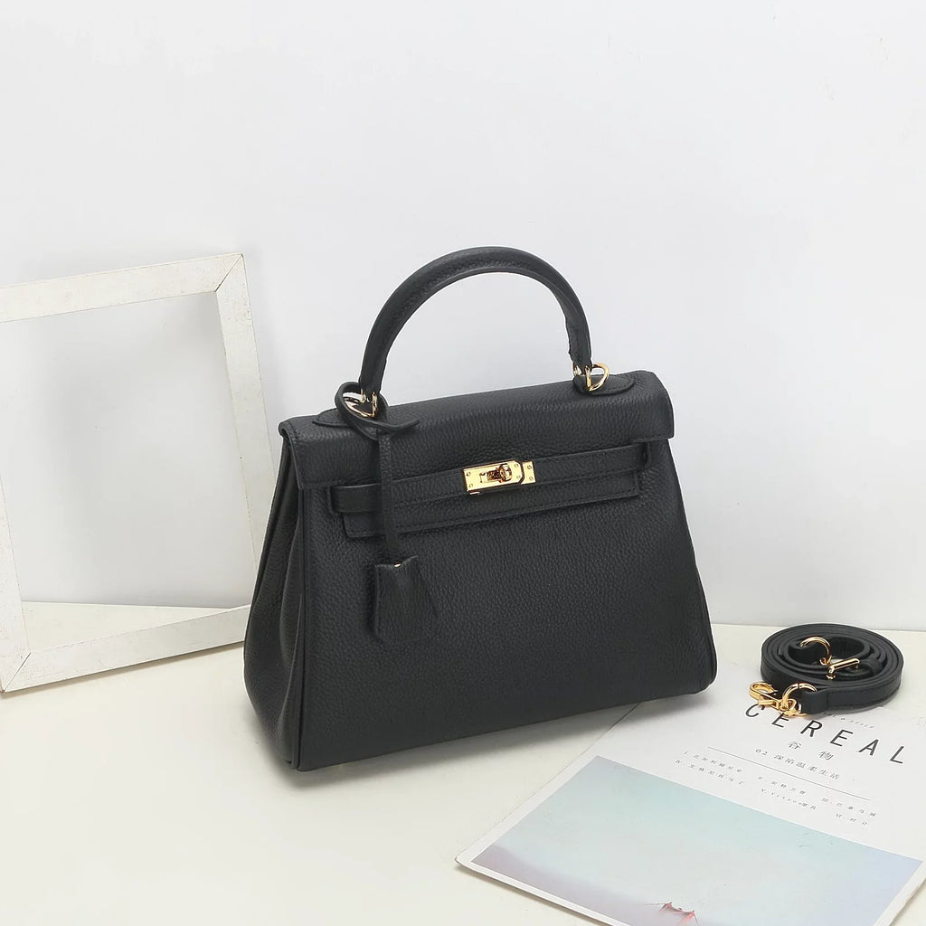 Genuine Strap,Black Bags for Shoulder 28# with Wide Purse Women,Large Handbag Crossbody Leather