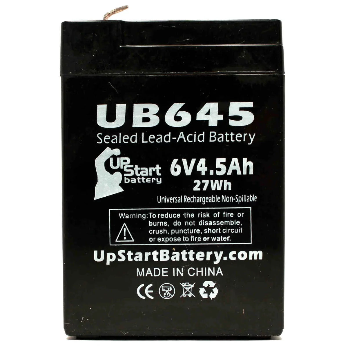 Battery Includes 4500mAh, Lead SLA) Compatible Acid UB645 F2 Lite 850 Universal F1 Pack Adapters Battery (6V, Tripp to AGM, 3x Sealed F1 - - Terminal 6 Replacement 4.5Ah, - BCPRO Terminal,