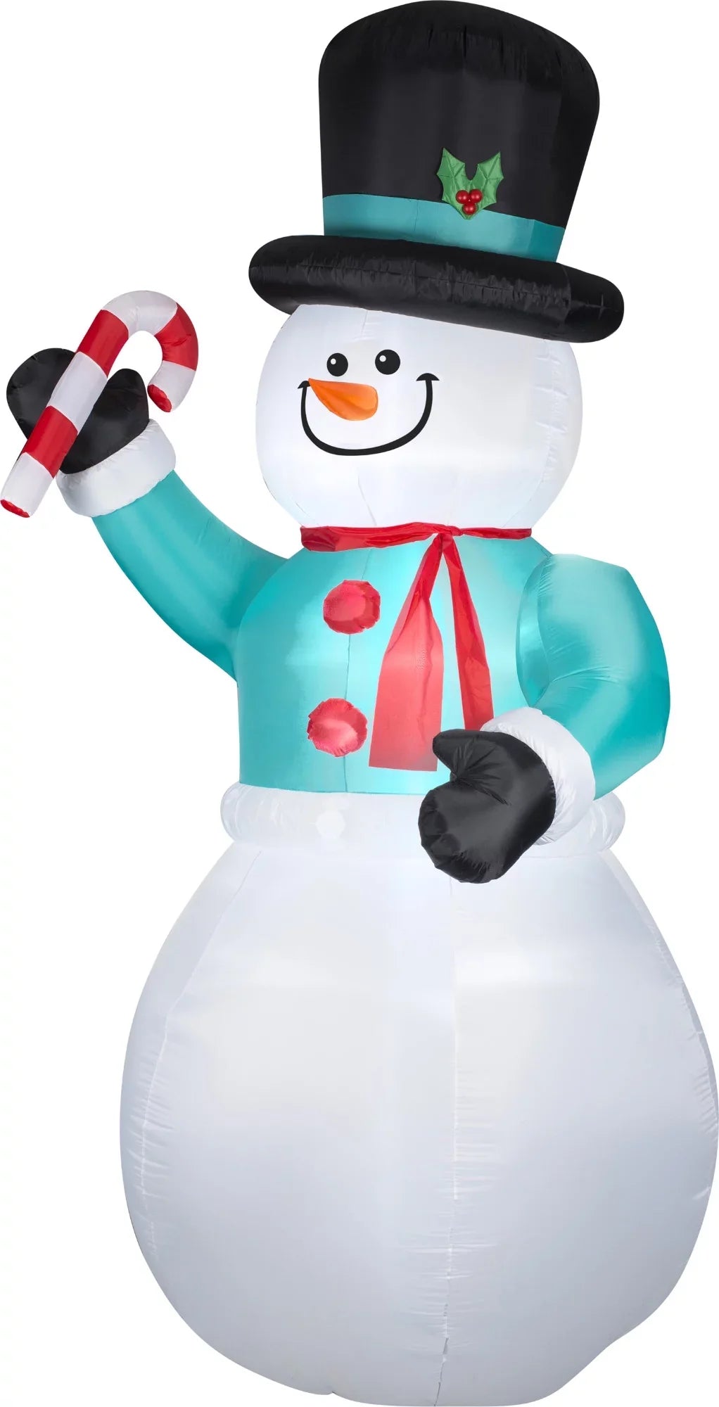 Airblown Snowman with Decoration Christmas Cane Candy