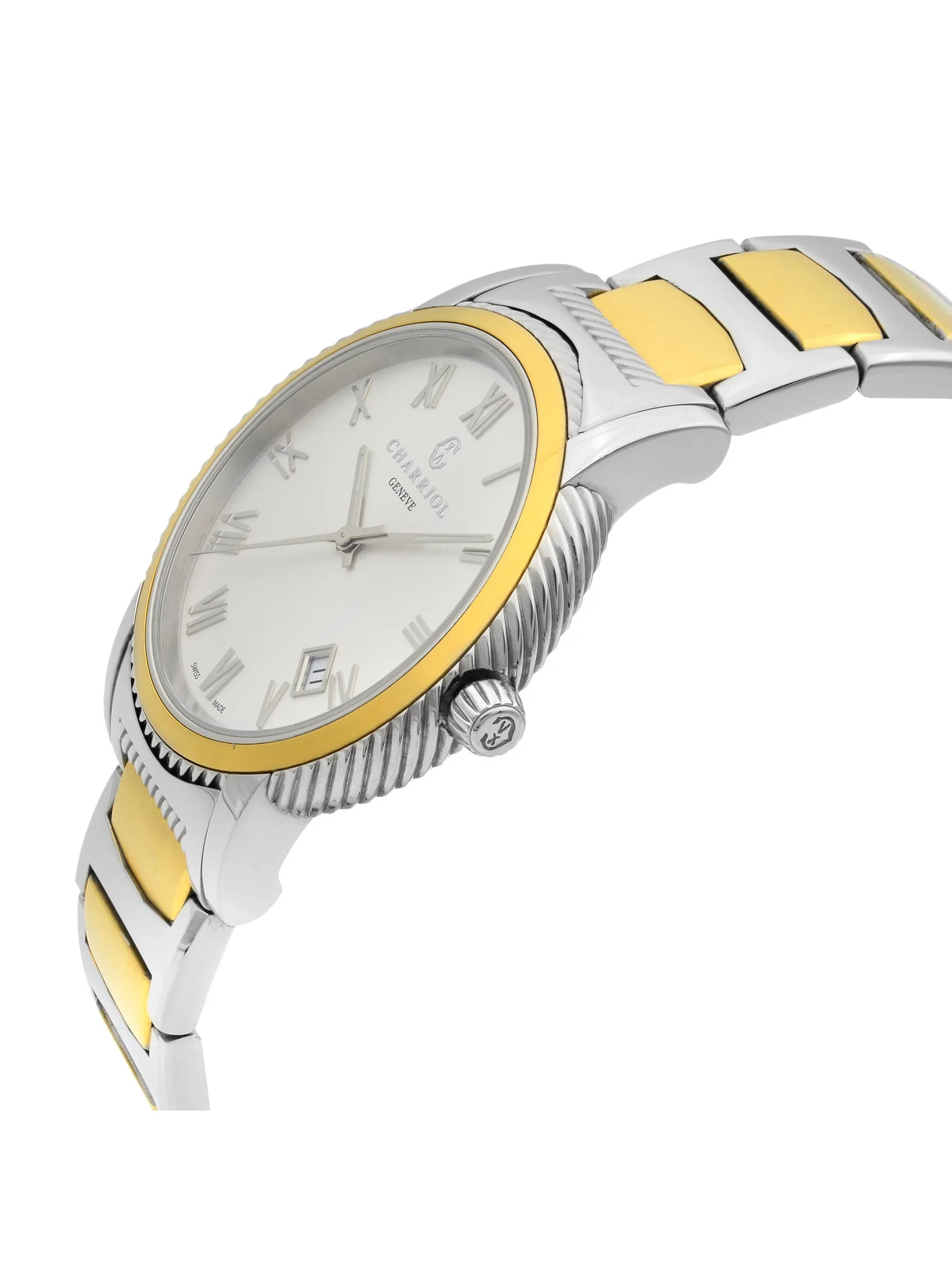 P40SY2.931.001 Watch Dial Steel Silver Unisex Two Charriol Pre-Owned Tone Parisii Quartz