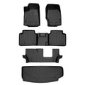 SA0568-B0568-C0568-E0568 Behind Floor Row Cherokee Row & Black Liner 3rd Set Mat 2021-2023 climate L, Fit the All Black Custom Smartliner Jeep for Grand Cargo 3 Liner