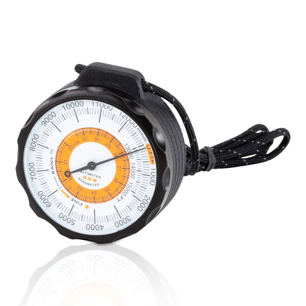 to Altimeter Company and Altimeter Lanyard Feet | Aluminum | Barometer Battery-Free Rugged with Altitude Reads Case and 0 - Reflective climate-Trend from Ascent Indicator Sun 15,000
