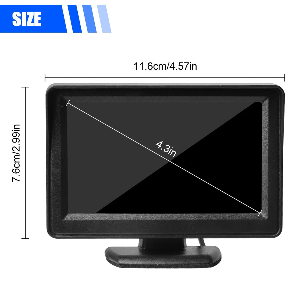 HD the Vision, Wide Camera Crystal Seat Facing 120° Black Rear Move, Mirror Night Every Mirror Seat Baby's 12V Observe 4.3-inch Car Safety EEEkit Screen, Back View, with Camera, Car Car Clear Baby