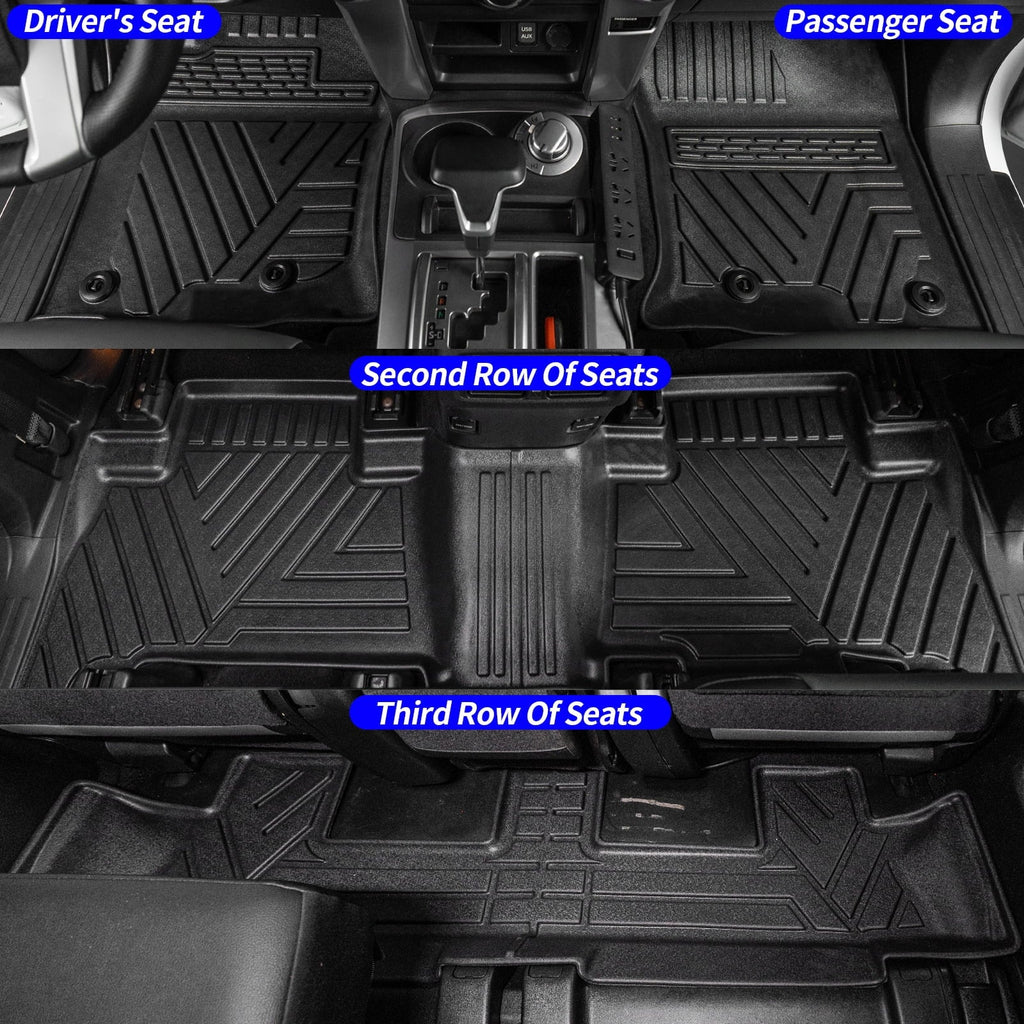 Fit 2013-2023 Row (3rd 4Runner Seats Toyota Cargo Backrest Liner 7 Mats) Mats+Trunk Mat Mat+Floor Trunk