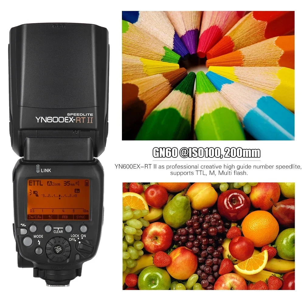 2.4G Support Camera Flash Creative II as Professional Wireless TTL YN600EX 600EX HSS Auto/ 1/8000s Canon Master for II YN6000 Manual RT RT GN60 YONGNUO YONGNUO Speedlite RT Zooming EX