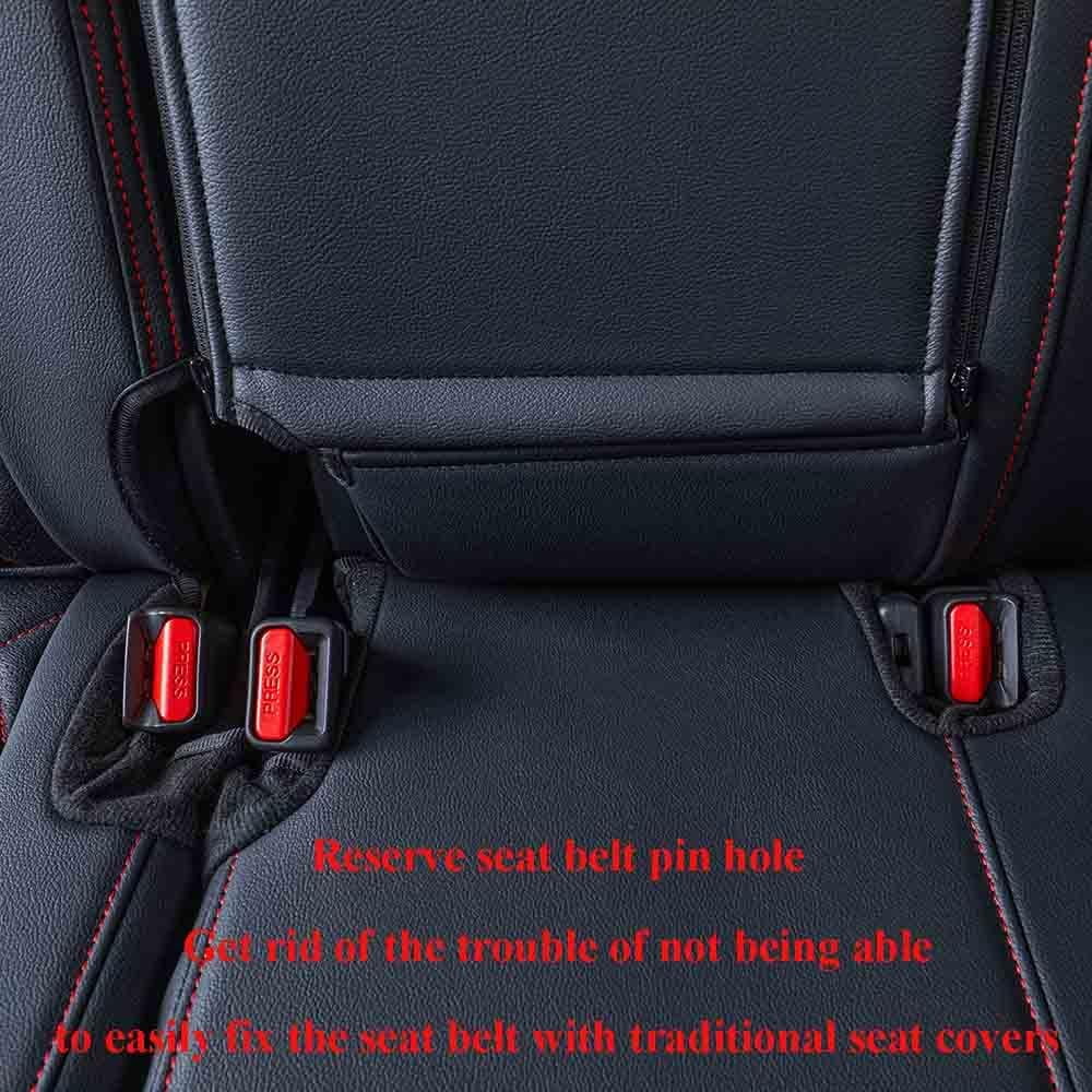 2020 Car Fit Leatherette(Black 2019 HRV Sport,EX,EXL,Touring 2022 Full Set Red Custom - with Covers HRV EKR Honda Seat 2021 Piping) for