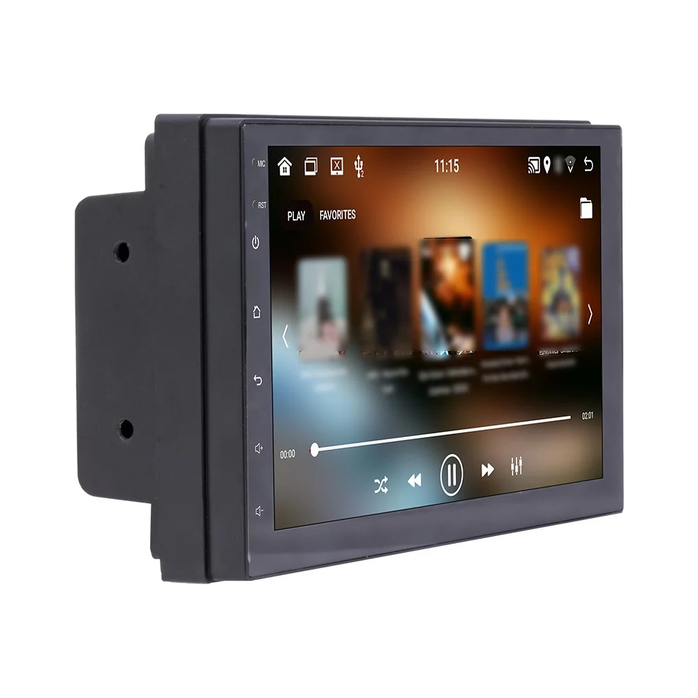 with GPS Din Support Car Control Link/Hands-Free Inch 7 Wheel Shinysix Double Backup Picture/Steering Navigation WIFI/AUX/U-Disk/Phone Radio Android 11 with Touchscreen Stereo Camera Calling/Reverse