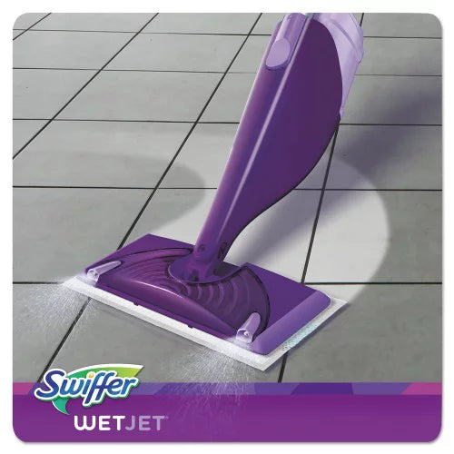 5 11 Mop, Cloth Purple/Silver White x Swiffer Handle 46" Head, Aluminum/Plastic WetJet