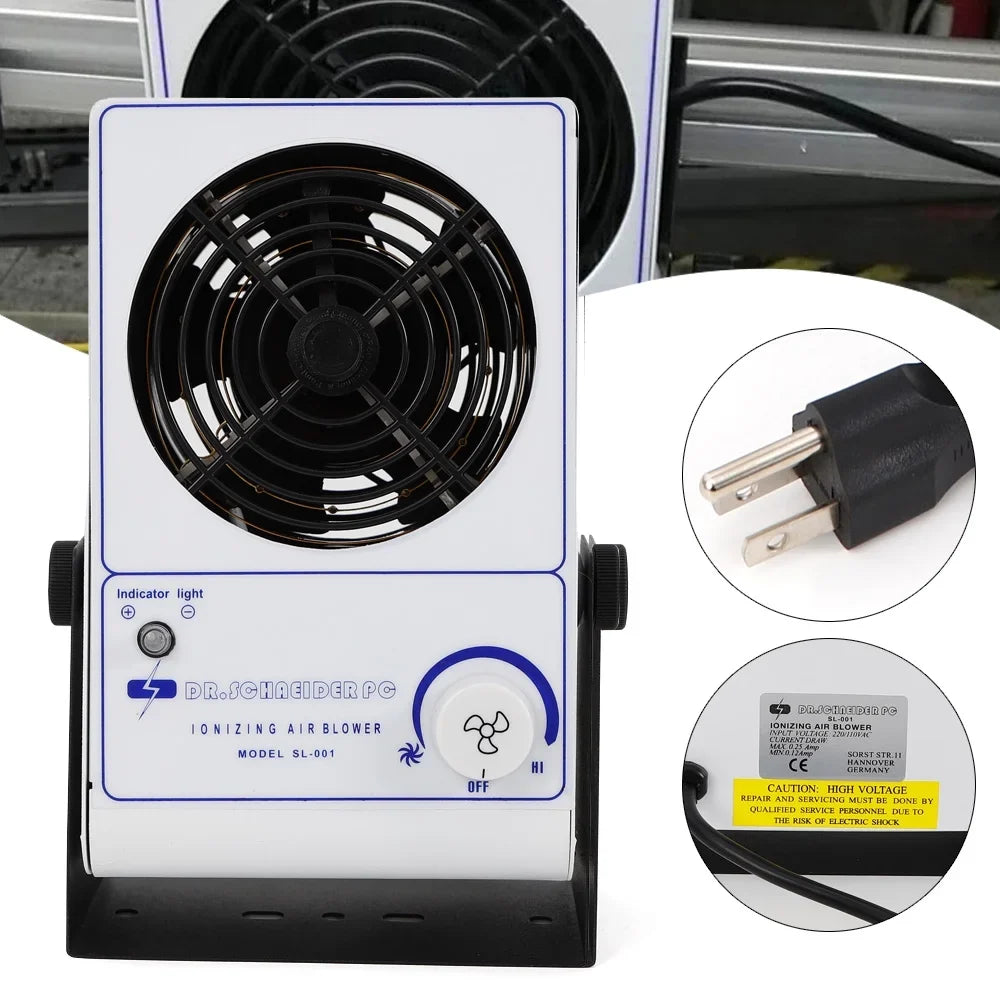 Anqidi Machine Blower Fan Ionizer Ionizing Discharge 110V 60Hz Eliminator ESD Static Air Anti-Static