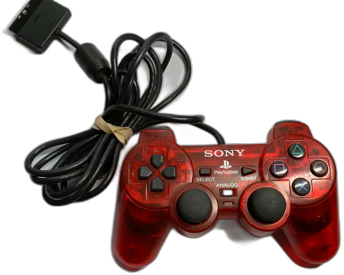 PlayStation Clear 2 Controller Red Used OEM