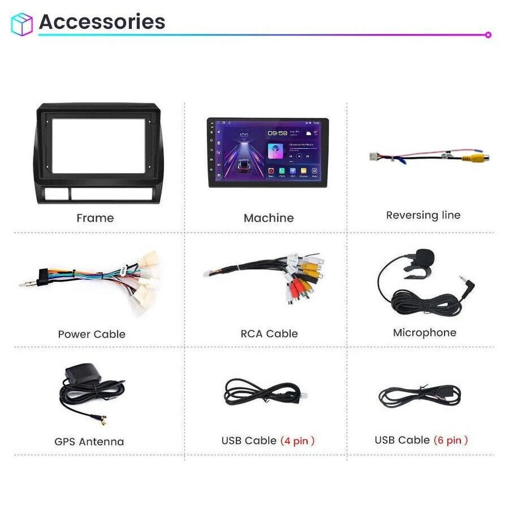 IPS climate FM 9inch Toyota 1280*720 Octa Android GPS NAVI Radio Car 4+32GB Carplay Fit Core 2005-2015 Stereo DSP AM Tacoma