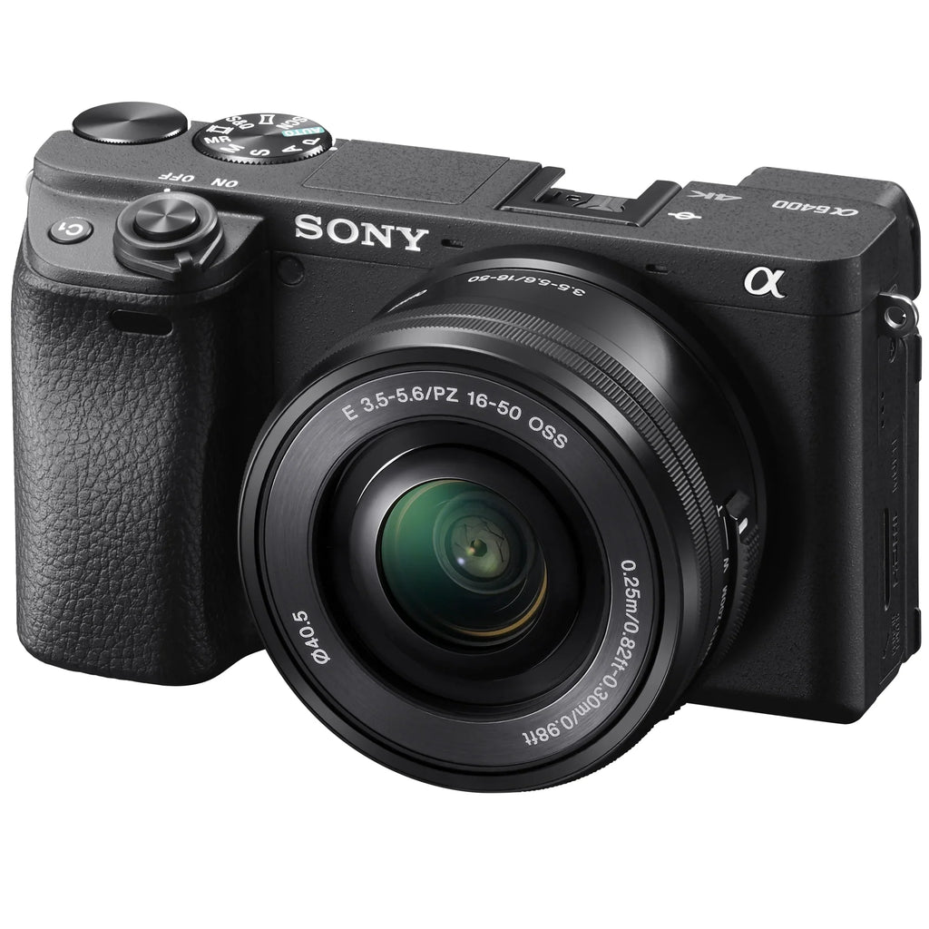 Battery Camera Card, a6400 Camera Mirrorless Interchangeable-Lens Photo Editing and Video Filter Memory 16-50mm APS-C Bundle 40.5mm with Kit Suite, Bag, 64GB ILCE-6400L Lens with and Camera