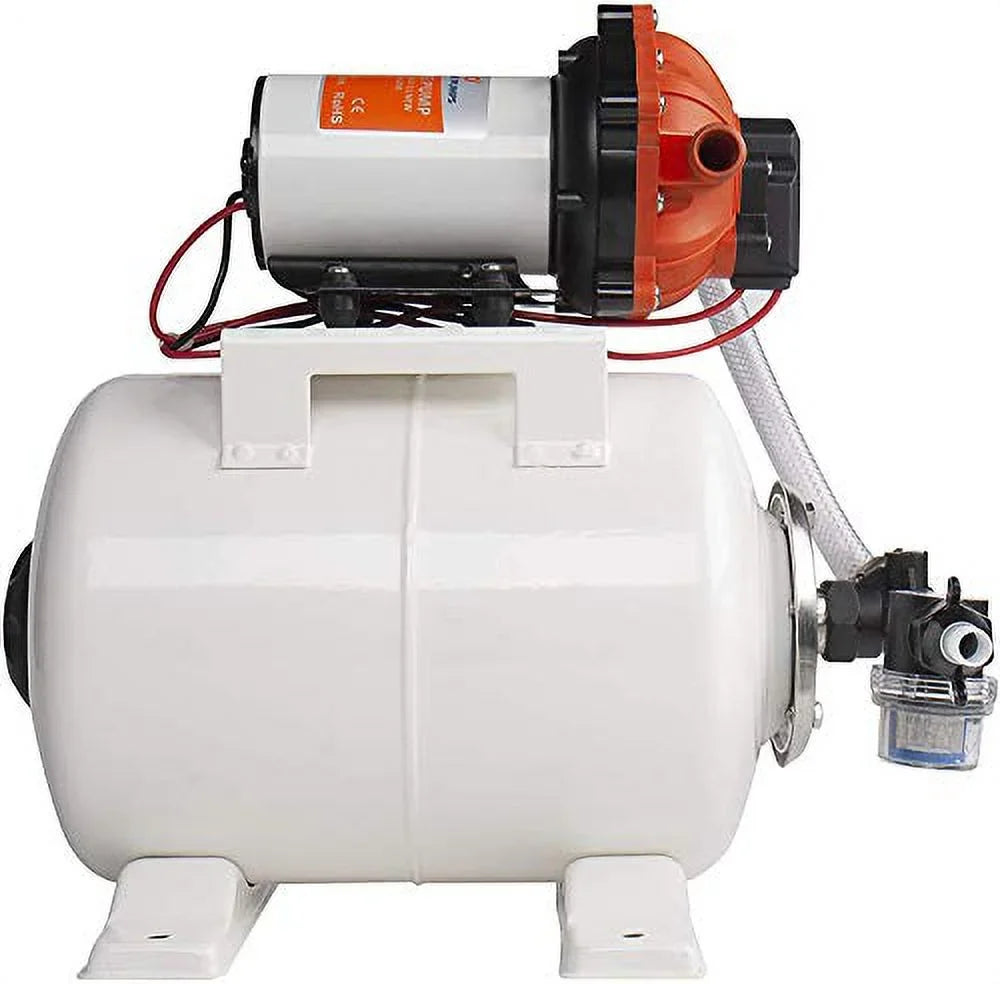 '- 60 SEAFLO Tan Gallon Pump and System liquid PSI, 12V, GPM, Tank 2 Accumulator 5.5