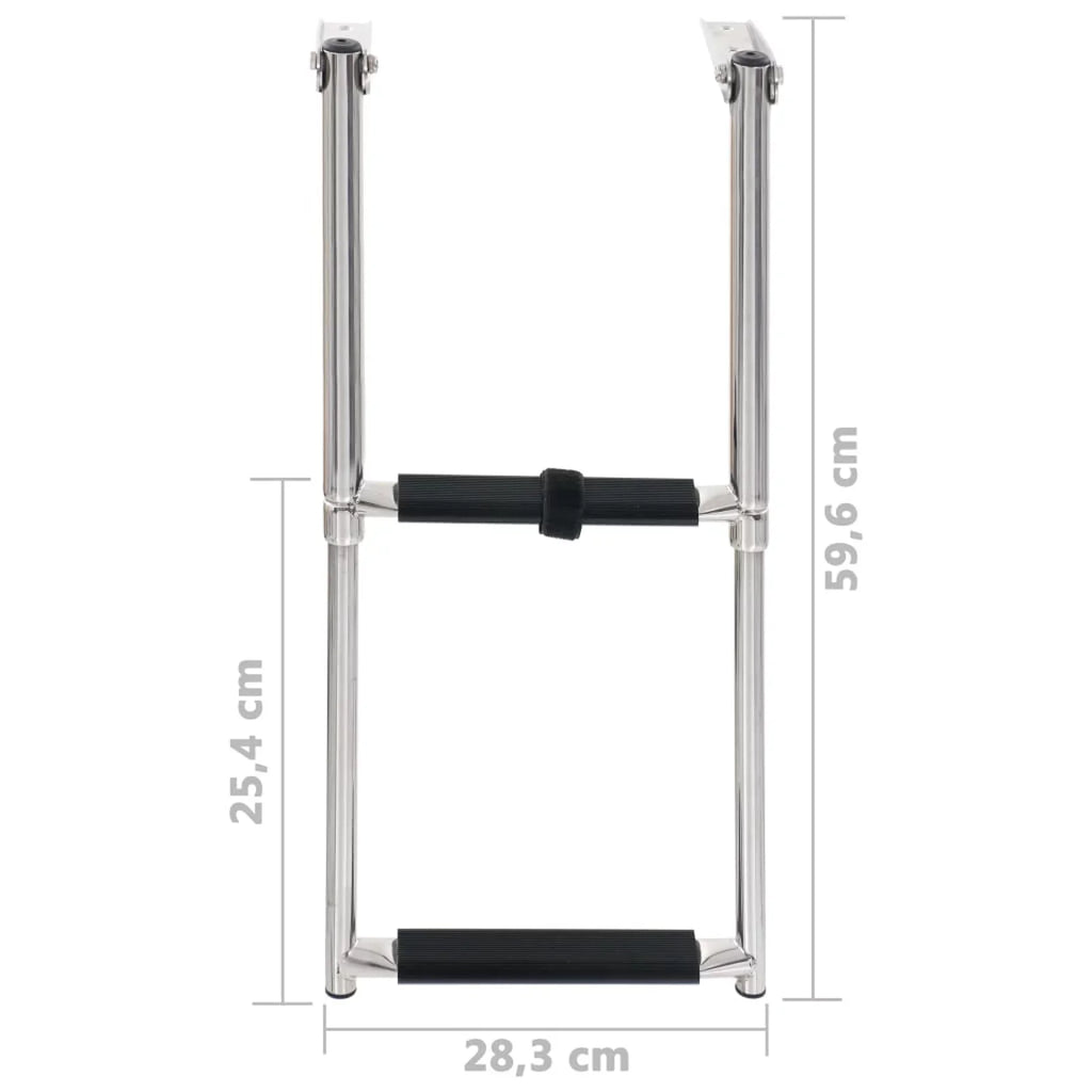 Stainless Ladder Folding Boarding 2-step Steel Carevas
