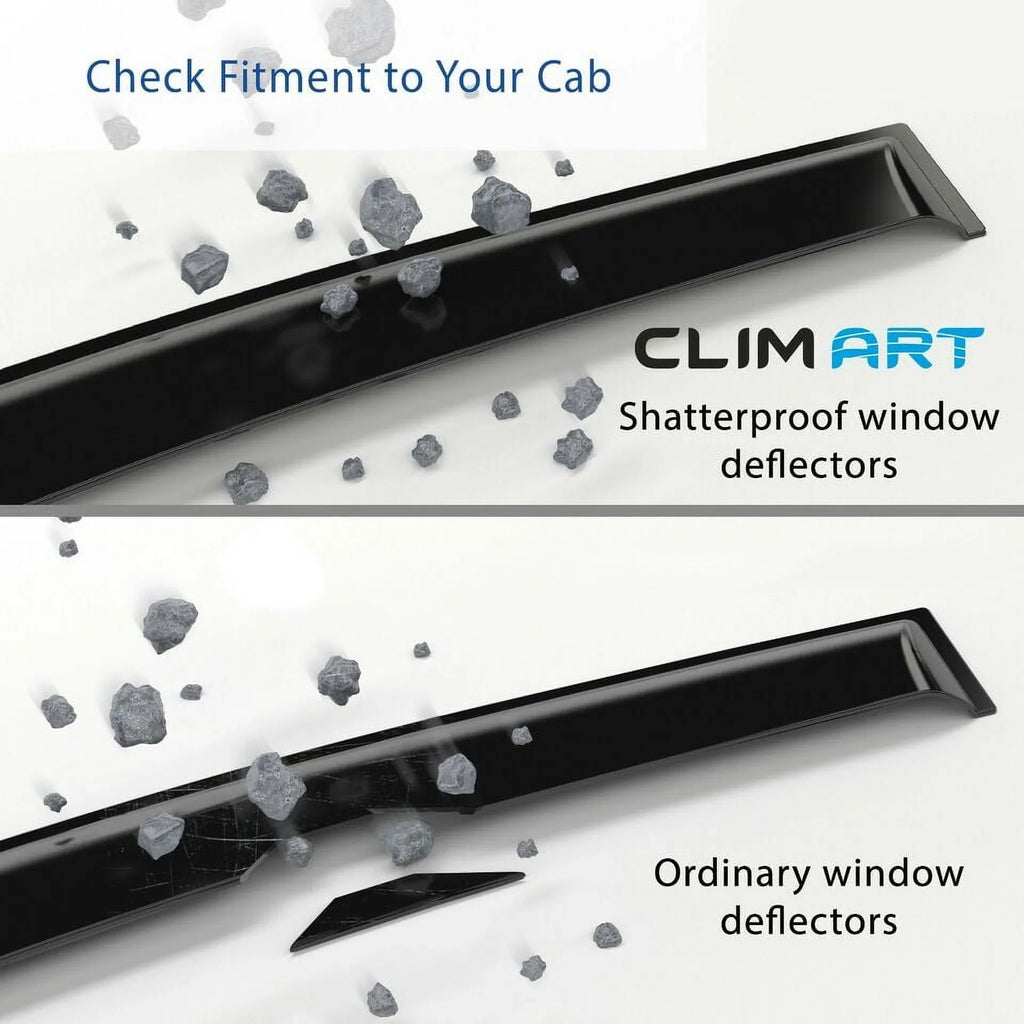 Incredibly Original Dark Rain 2 Truck Deflectors, Vent Accessories, Regular Cab, for 315008LP pcs- Durable Window in-Channel F150 Vent CLIM Guards ART 2015-2020 Visors, Deflector, Smoke Window
