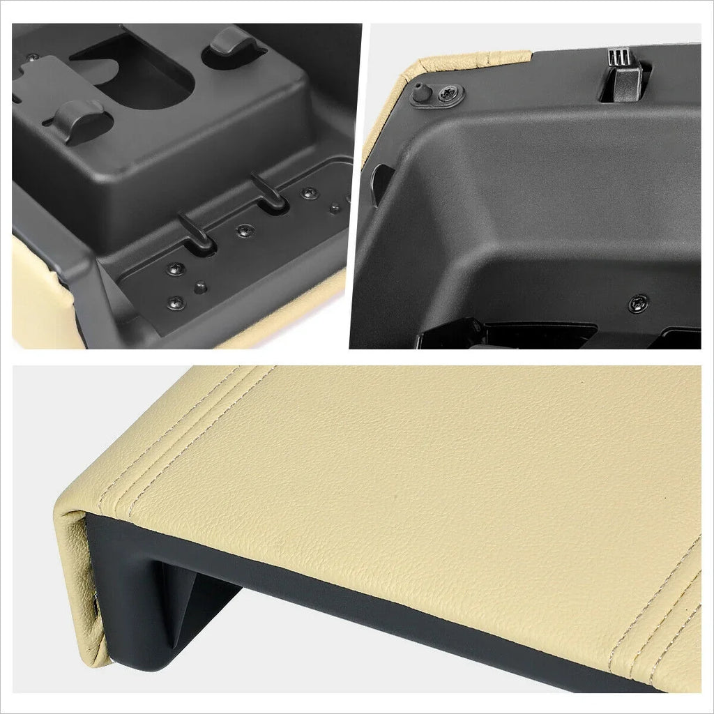 Lincoln Teledu Console Latch Cover Armrest Repair Center Kit Beige Top For Lid