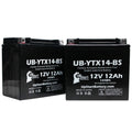 800 - Maintenance GS UB-YTX14-BS Battery 2-Pack Free, Motorcycle 12AH, CC 12V, UpStart Activated, Factory Replacement 2011 F800ST, Battery