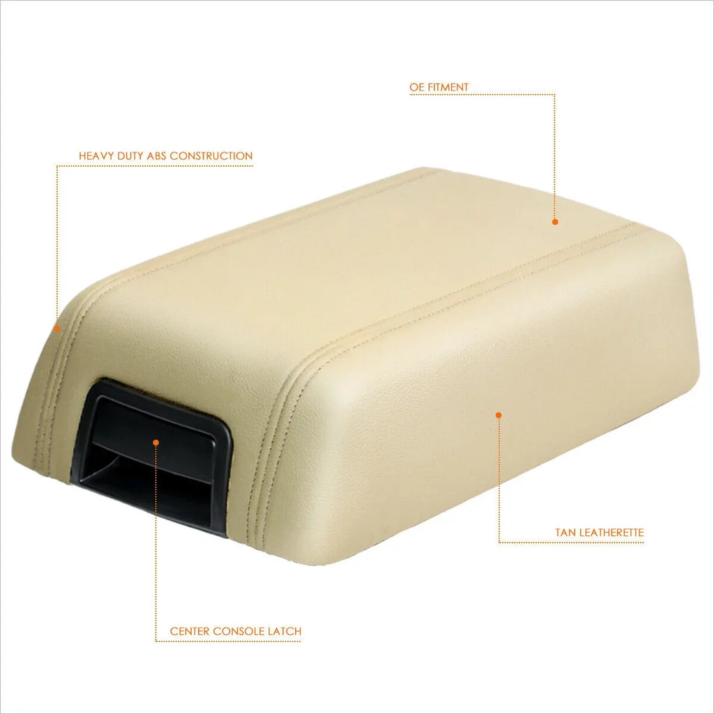 Lincoln Teledu Console Latch Cover Armrest Repair Center Kit Beige Top For Lid