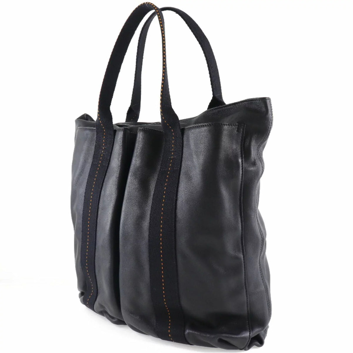 Caravan Voderma (Fair) Unisex Vertical Pre-Owned Hermes PM Bag Black Tote